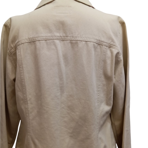 LL Beans Shalow Mikaqi, pink flower denim jacket - Picture 3 of 6